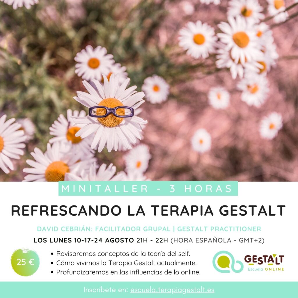 Minitaller Refrescando la Terapia Gestalt - Dr. David Cebrián Tarrasón - Escuela Gestalt Online - Instituto de Terapia Gestalt de Castellón